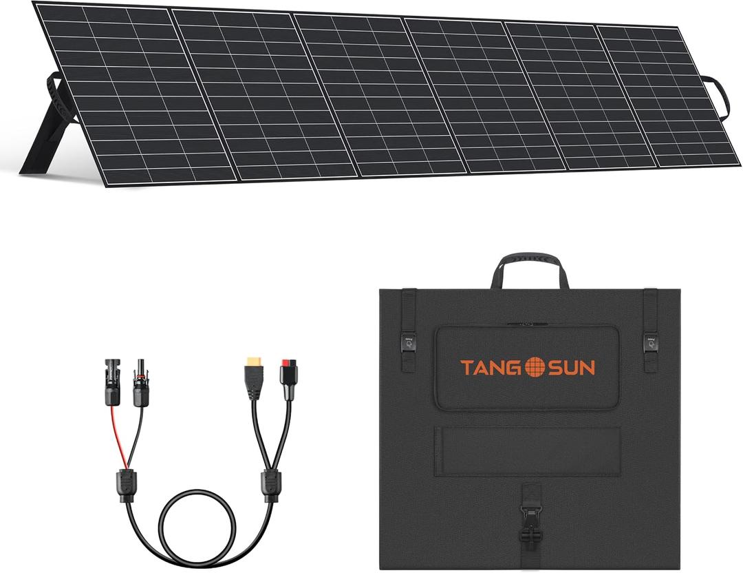 420W Portable Solar Panel for Power Station, 41V MC4 Foldable Solar Charger Ultra Light Solar Panels 25% High Efficiency, Waterproof, Solar Suitcase w/ Adjustable Bracket for RV Camping Off-grid Blackout