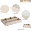 GORESE PU Leather Valet Tray, Stackable Jewelry Trays for Dresser, Drawer Nightstand Organizer Bedside Trays for Men Women, Entryway Desk Catchall Tray for Trinket, Key, Purse, Watch, Cologne, Beige