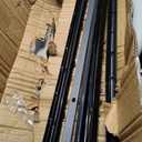 FOREHOGAR Metal Fence Post Black Splicing 7 feet, Pack of 8, T Posts for Fences Wire Mesh, No Dig Steel Stakes Fencing for Garden Yard Farm Outdoor Light Duty