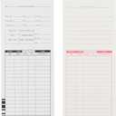 E79-200PCS Time Cards for Employees, 2 Sided Time Sheets, 3-3/8" x 9", Universal Payroll/Job Time Cards for 7000E/7500EBlack/Red