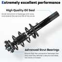 Front Struts Assembly Fit for Volkswagen Jetta 05-17, 09-16 for CC, 06-16 for Passat, 10-14 for Golf, 2012-2017 for Beetle, 06-13 for AUDI A3 Quattro, Shock Absorber & Sway Bars End Links (4Pcs)