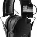 Walker's Razor Slim Ultra Low Profile Compact Design Adjustable Range Shooting Hunting Hearing Protection Electronic Earmuffs Black