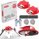 2025 New Upgraded Bucket Lid Mouse Trap-Metal Bait Cage-Auto Reset-5 Gallon Bucket Fit-Humane-Indoor Outdoor-Rat Trap (Red x 2 Sets)