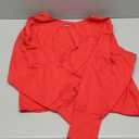Women Long Sleeve Open Back Athletic Shirts Casual Workout Top Yoga Loose Running Tees (X-Small)
