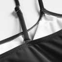 ZAFUL Women Swimdress with Bikini Briefs 2 Piece Tankini Swimsuits Ruched Bathing Suits (XXL)