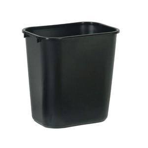 Rubbermaid Commercial Desk-Side Trash Can, Black, 28-1/8 Quarts