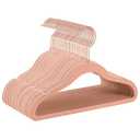 SONGMICS Baby Kids Hangers 10 Pack for Closet, 11.8 x 8.1 Inches, Rose Gold 360° Swivel Hooks, Space-Saving Clothes Velvet Hangers for Nursery, Non-Slip, Jelly Pink UCRF027P30