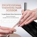 JASON Hair Cutting Scissors Set - 10-Piece Hair Thinning Texturizing Shears Straight for Men, Women & Home Salon RoseGold 6.0"