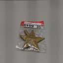 Christmas Tree Topper, 6 inch Glitter Star Tree Topper for Christmas Ornaments Decorative Tree Star for Xmas Christmas Party, Gold