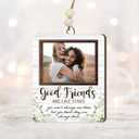 2 x Friendship Ornament 2025  Best Friend Ornament, Rustic Farmhouse Picture Frame with Friendship Quote, Friends Are Like Stars Sentimental Gift for Best Friend, Christmas Tree Keepsake