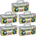 meekoo 5 Pcs Inflatable Boombox Inflatable Radio Boombox 80s 90s Party Decorations 16.5 Inches for Rappers Hip Hop Theme Costume Disco Retro Theme Party Decorations Supplies