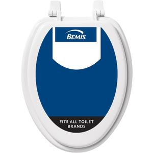 Bemis 1400TTA Economy Durable Wood Toilet Seat, Made in USA, Elongated, White