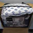 Madison Park Queen Comforter Cotton Clipped Jacquard, Oversized Comforters Queen Size Bed, All Season Down Alternative Overfilled Queen Size Comforter, Essence, Full/Queen, Blue 8 Piece (Queen, Blue)