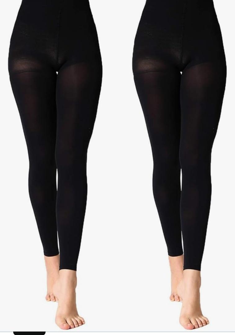 MANZI Run Resistant Control Top Panty Hose Opaque Tights X Large