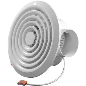 8 Inch Bathroom Exhaust Fan 110 CFM Ceiling Mount, Ultra Quiet 1.0 Sone Ventilation Fan, Wall/Window Install, for Bathroom Kitchen Basement RV