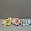 Jollywoods 3 Pack Washable Female Dog Diaper Onesie Sanitary Pantie with Adjustable Suspender, Reusable Fixed Diapers, Super Absorbent Leakproof for Small Medium Large Dog in Heat Cycle Colorful Animals, Large(13"-21" Waist)