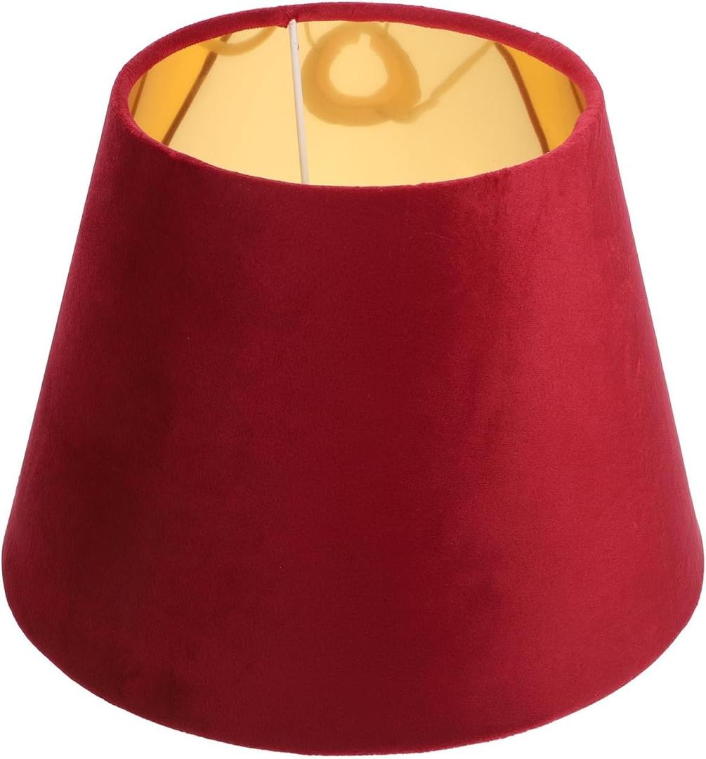 DOITOOL E27 Lamp Shade for Table Lamp, Red Lamp Shade, Barrel Cloth, Small s for Floor Light Ceiling Light Covers, Replacement for Bedroom Living Room Decor