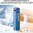 Hixon 1.5V USB Rechargeable Lithium Batteries AA Size,2550mWh Double AA Rechargeable Battery,Charges 1.5 Hours, Over 1500 Cycles, 4-in-1 USB-A to USB-C Charging Cable, LED Charge Indicator4-Pack