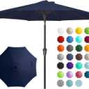 JEAREY 9FT Outdoor Patio Umbrella Outdoor Table Umbrella with Push Button Tilt and Crank, Market Umbrella 8 Sturdy Ribs UV Protection Waterproof for Garden, Deck, Backyard, Pool 