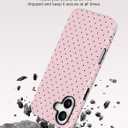Jusy Compatible with MagSafe Polka Dot Case for iPhone 16, Cute Aesthetic Polka Dots Magnetic Phone Case, Soft TPU and Hard PC Protective Phone Cover for Women Girls（Matte） - Pink