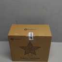 Brightown Christmas Star Tree Topper with Built-in 3D Glitter Led Snowflake Projector Lights, Silver Hollowed Pentagram Tree Toppers Christmas Decorations Indoor for Xmas New Year Party Holiday