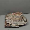 Area Rugs 4ft Washable Non-Slip, Floral Vintage Distress Print Pattern Medallion Carpet for Living Room Bedroom Dining Room, Brick Red Rust Neutral Brown Burnt Orange