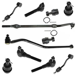 TRQ Front Steering & Suspension Kit Ball Joint Sway Bar Stabilizer Link Tie Rod Track Bar Compatible with 1997-2006 Jeep Wrangler