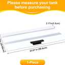 1PCS 23.07x11.69in Tempered Glass Canopy | Aquarium Fish Tank Hoods FITS for 15/20/55-Gallon Aqueon All Glass Marineland Perfecto Aquarium Fish Tank