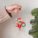 5 x Quacc 8 PCS Fun Christmas Gingerbread Man Ornaments for Xmas Tree Decoration, Soft Pliable Gingerbread People with String, Hanging Xmas Gingerbread Decorations for Holiday Party Gift