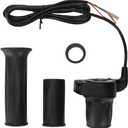 E-Bike Throttle Grip, Twist Throttle Ebike, E Bike Throttle Twist, 36V Half Twist Handlebar Throttle Clamp with Battery Indicator for Folding Mini Electric Bikes Scooters