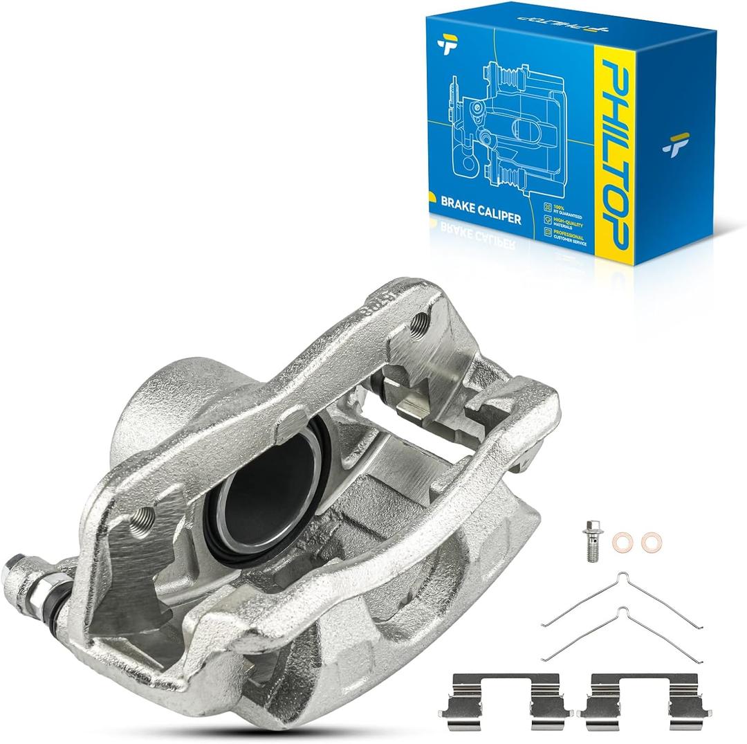 PHILTOP Brake Caliper Front Left Compatible with 2013-2021 Honda Civic, 2003-2017 Honda Accord, 2013-2015 Acura ILX, 2016-2016 Honda CRZ, 2013-2014 Honda Fit, 19-B2660