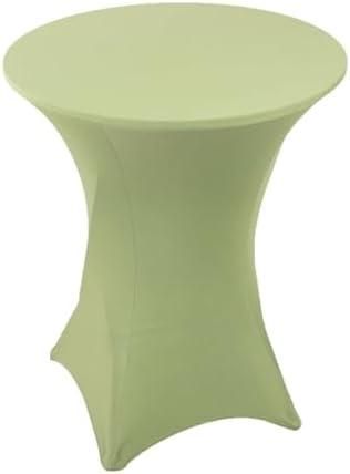 Balsa Circle At 2 F Sage Green Stretchable Spandex High Top Cocktail Table Cover Linens Wedding Party Events Decorations, Pack 2