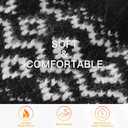 2 x Passionbility Winter Gloves for Women, Warm Soft Touch Screen Elastic Cuff Thermal Knit Lining Gloves for Cold Weather, Black