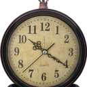 5 Inch Vintage Retro Analog Alarm Clock, Super Silent Non-Ticking Battery Operated Small Clock for Desk,Bedroom,Bedside,Living Room,Gift Clock