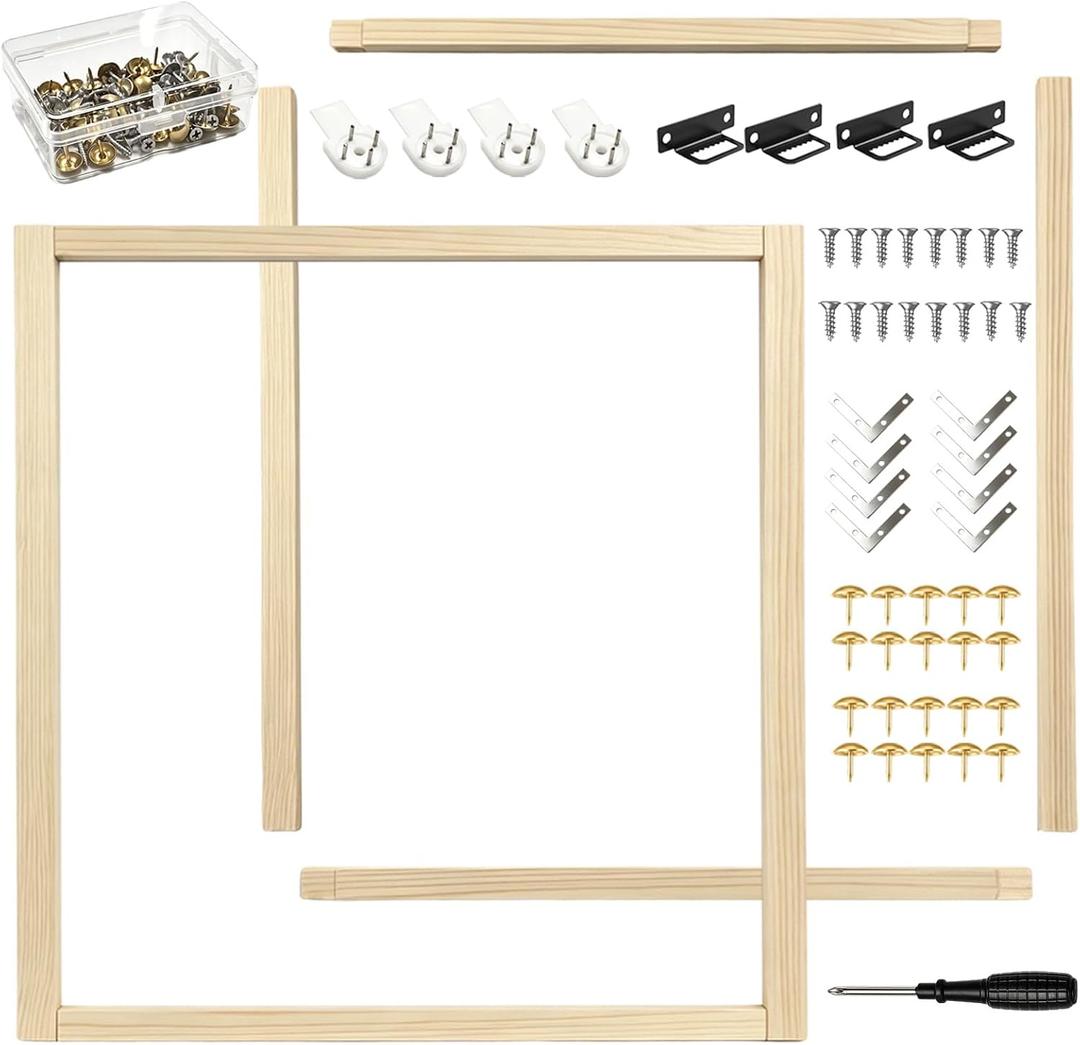 2 Set 24x24 in Canvas Stretcher Bars for Painting Embroidery Needlepoint, 2Pack 24x24In