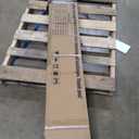 SmartStandard 40 x 84 inch White Sliding MDF Barn Door with 7FT Black Sliding Door Hardware Kit & Handle, Pre-Drilled Ready to Assemble, Waterproof PVC Coating, H-Frame