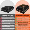 AUXKO 22 Cubic Ft Waterproof Rooftop Cargo Carrier Bag for All Vehicles with/Without Roof Rack, Soft Shell Car Roof Bag with Reflective Strip Includes Anti-Slip Mat, 6 Door Hooks & Combination Lock
