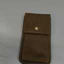 Topstache Leather Cell Phone Holster for Galaxy S25/S24/S23/S22 - Belt Clip Cell Phone Case for iPhone 17/16/15/14/13 - Magnetic Closure Leather Belt Holster Pouch for Men, L,Darkbrown