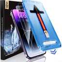 MAGIC JOHN 2 Pack for iPhone 14 Pro Max 6.7 inch Tempered Glass Screen Protector, Auto Dust-Elimination Installation, Bubble Free, Dynamic Island Compatible, HD Clear, Easy Installation