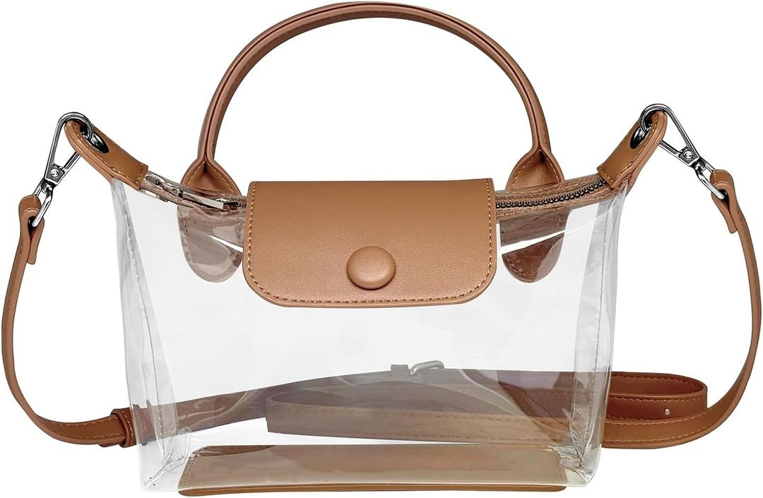 Clear Stadium Bag, Small Crossbody Bags, PVC Handbags, Clear Bag for Concerts, Sports Event