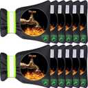 12Pack Outdoor Faucet Covers for Winter - 6.7"W x 8.3"H Hose Bib Covers for Winter Freeze Protection with Reflective strips Outside Spigot Pipe Reusable Waterproof Insulated backflow Cover,Black