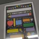 2 x DUNKMATE First Day of School Board Sign with Frame, Liquid Chalk Marker and Wipe Cloth - 14”x11” Double-Sided & Reusable Chalkboard - Back to School Wooden Board for Kindergarten Preschool