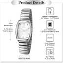 Avaner Elastic Strap Wrist Watches: Stretch Band Gold Silver Easy Reader Bracelet His and Her Bangle Wrist Watches for Men Women