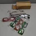 Eyekepper 5 Pack Square Reading Glasses for Women Stylish Readers Include 2 Pairs Green +3.50
