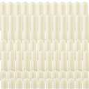 MTLEE Set of 72 Ivory Pillar Candles 2 x 3, 2 x 6, 2 x 8 Inch Smokeless and Dripless Unscented Large Candles Long Clean Burning Rustic Pillar Candle for Wedding Dinner Home Decor