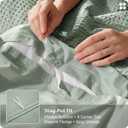Bedsure Cotton Duvet Cover Queen Size - 100% Cotton Waffle Weave Sage Green Duvet Cover, PureWoven Textured Breathable Bedding Comforter Cover for All Season, 1 Duvet Cover Only 90"x90"
