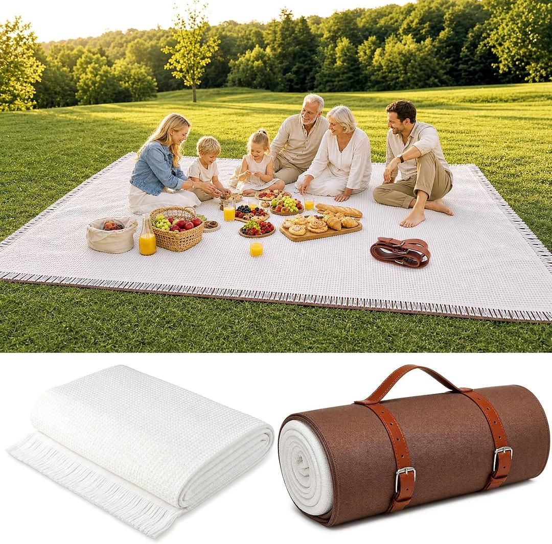 Chicplaid 100x 90 Extra Large Outdoor Picnic Blankets 2 In1