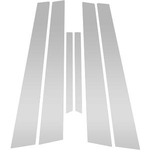 Front Rear Left Right Door Pillar Window Trim for Mazda 6 2003-2007 Anti Scratch Sticker Pillar Posts Door Outer Exterior Cover 6 Pcs Silver Tone