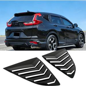 MUTUSAISI Rear Side Window Louvers Air Vent Scoop Louver Fit for Honda CR-V CRV 2017-2022 Gloss Black Window Scoop Louver Cover ABS Sun Rain Shade Vent 2pcs