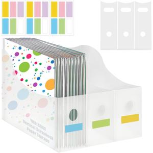 YHOLSDAS 12"x12" Paper Storage Organizer, 6 Pcs Vertical Scrapbook Paper Storage with 18 Pcs Sticky Index Tabs, Foldable Scrapbook Paper Storage Organizer for Files, Cardstock, Magazines